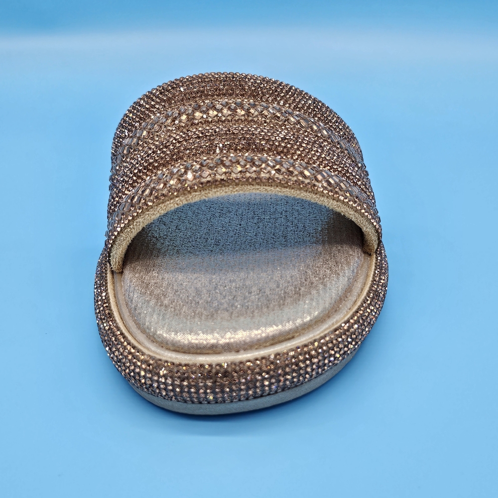 Elegant Gold Women's Slide Sandals